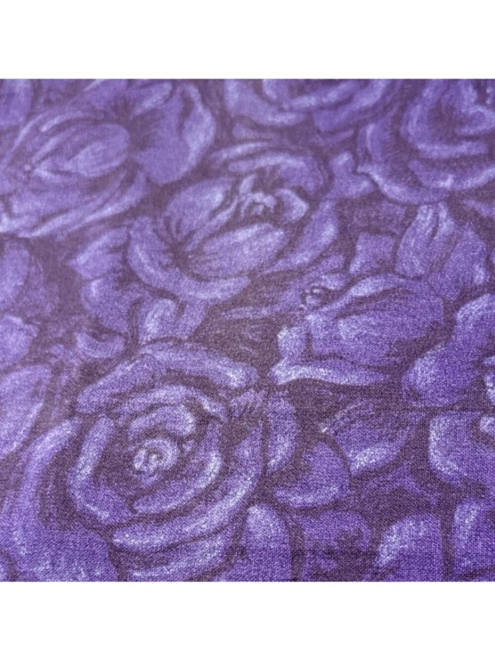 Purple Floral Cotton Fabric 11x34" Botanic Pattern Crafts Sewing - Picture 9 of 11